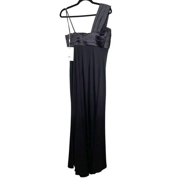 Mac Duggal Black One Shoulder Bow Drape Formal Evening Gown Dress Sz 8 NEW - Picture 6 of 7
